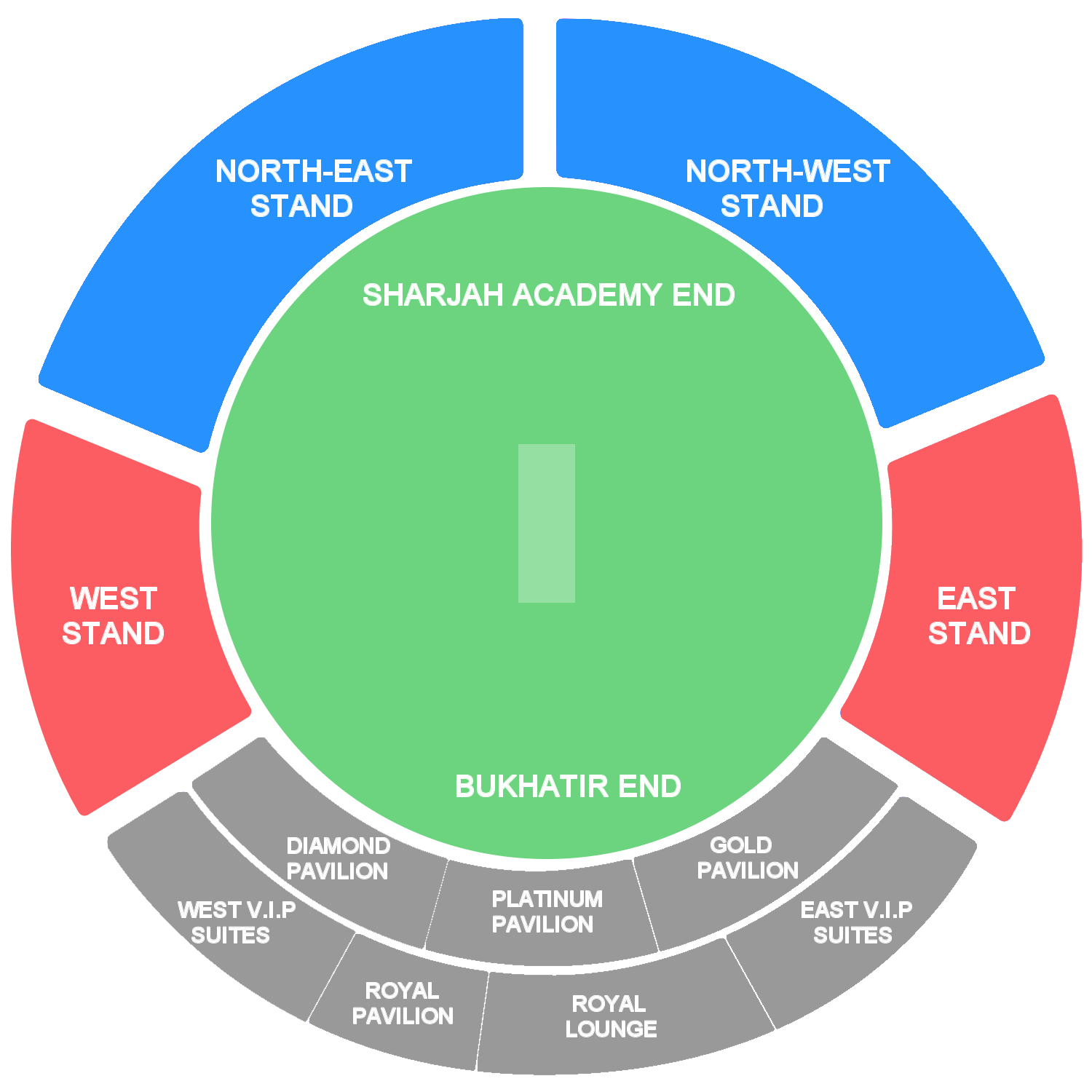 Sharjah Cricket Stadium Bangladesh Vs Afghanistan Venue Seating Plan