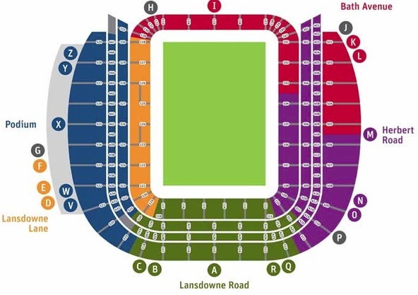 Aviva Stadium Ireland Vs Japan Venue Seating Plan