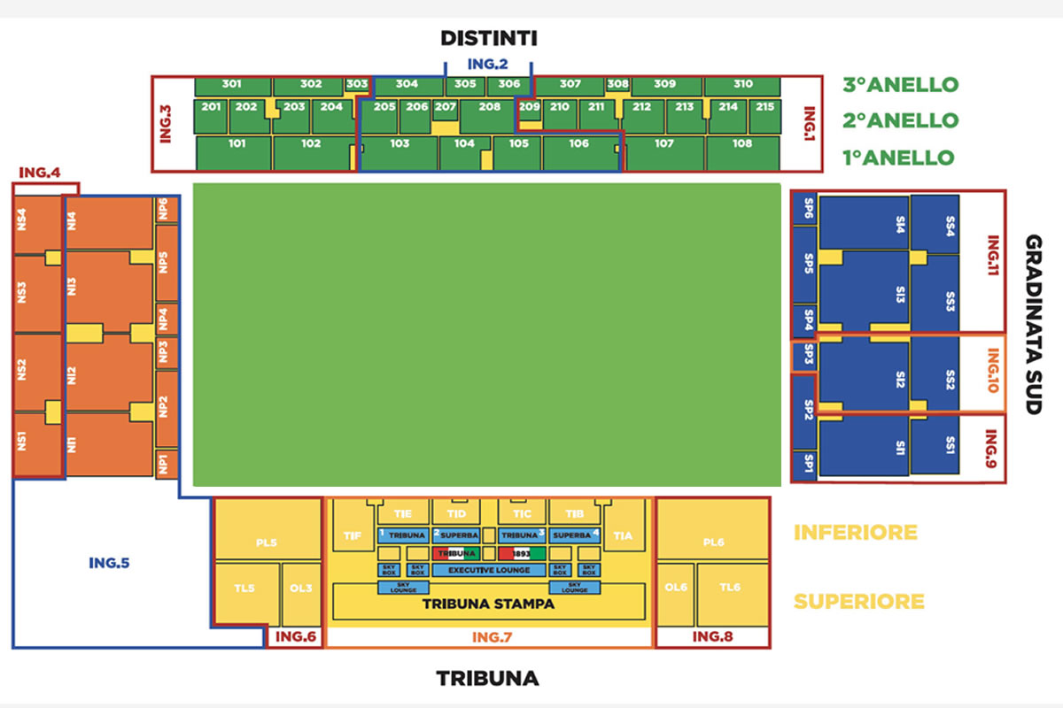  Stadio Luigi Ferraris Italy Vs Samoa Venue Seating Plan