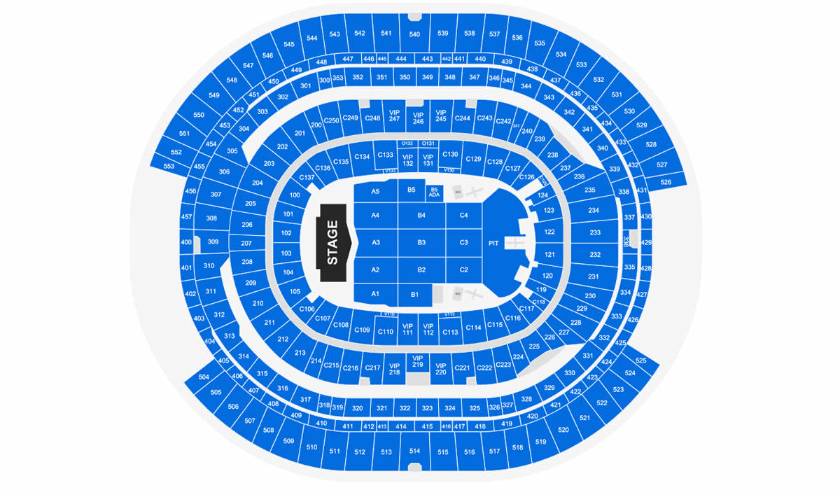 SoFi Los Angeles Stadium BTS Los Angeles Venue Seating Plan