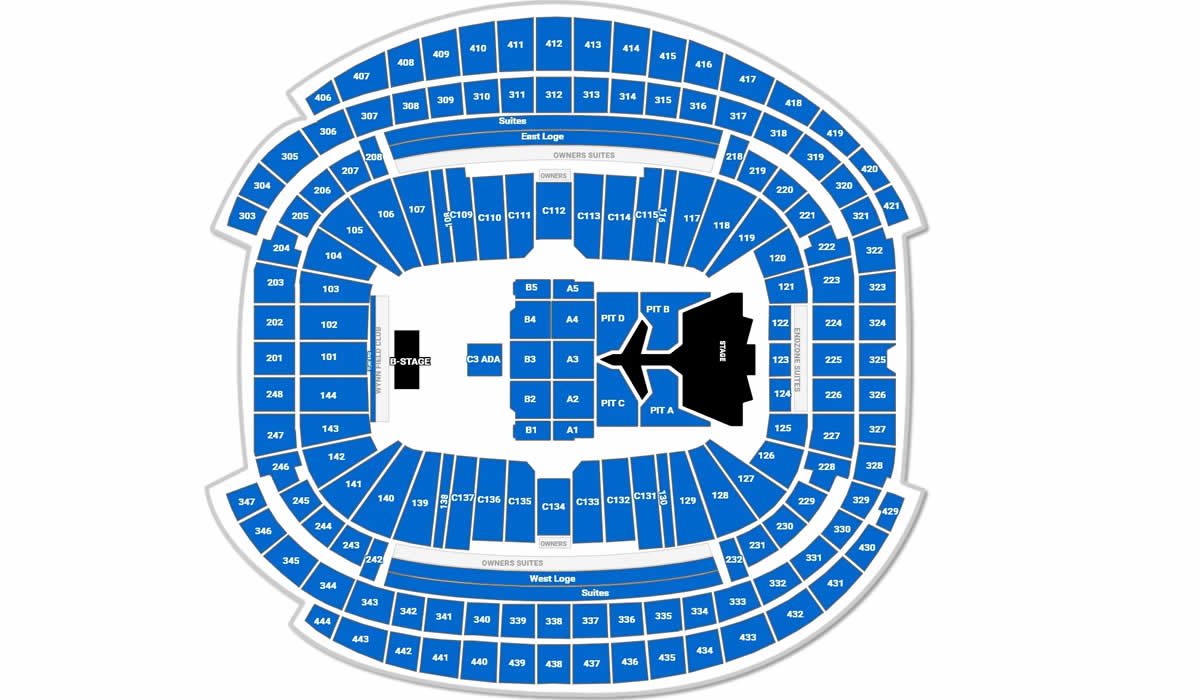 Allegiant Stadium BTS Las Vegas Venue Seating Plan