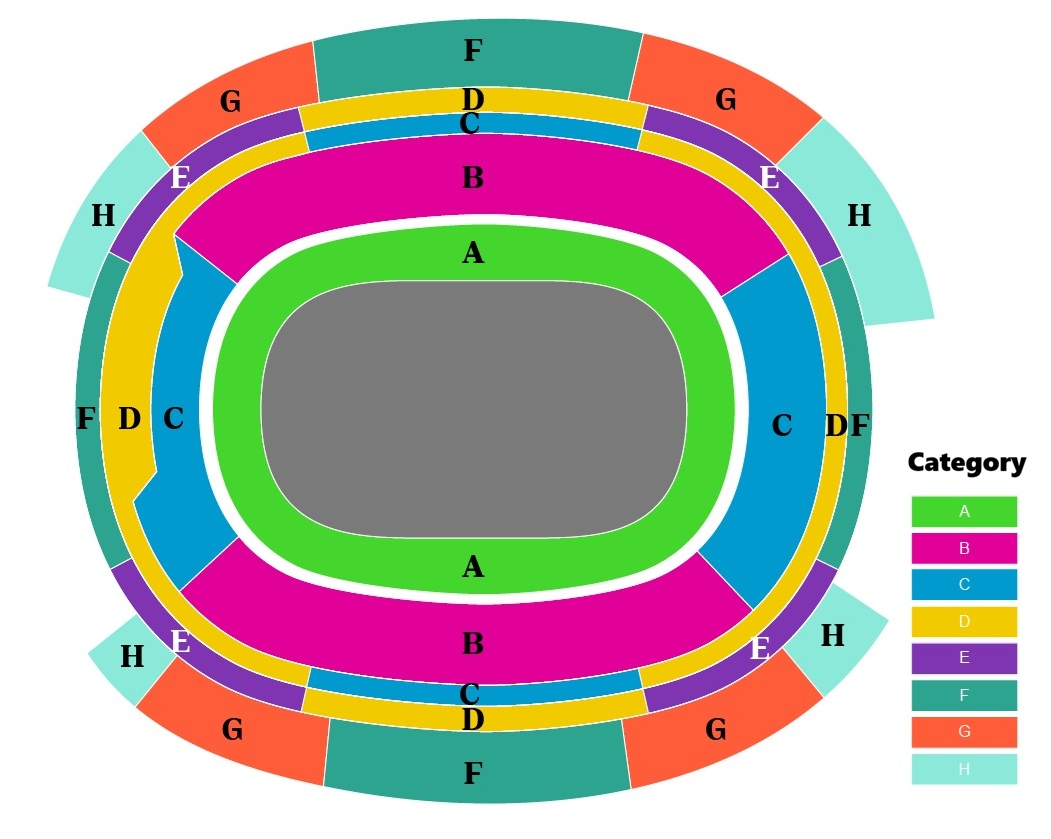 2028 Stadium​ Olympic Opening Ceremony Venue Seating Plan