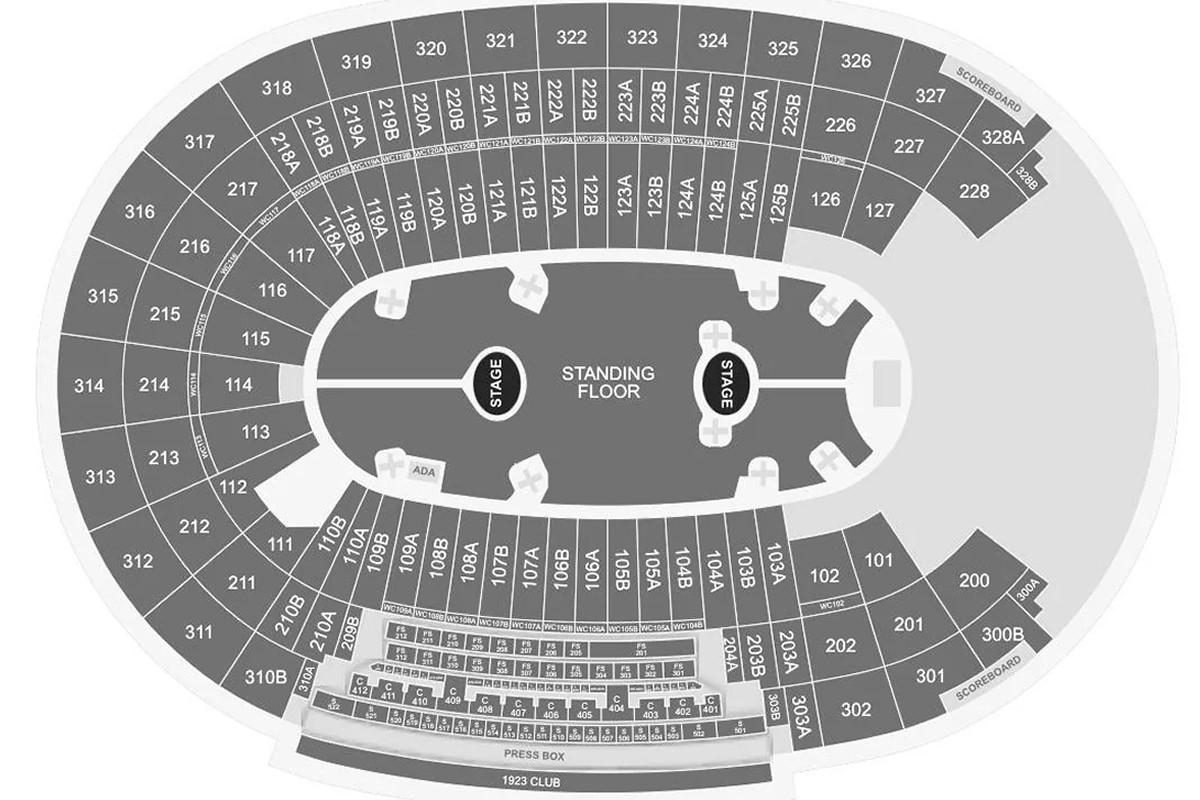 LA Memorial Coliseum Olympic Athletics Venue Seating Plan