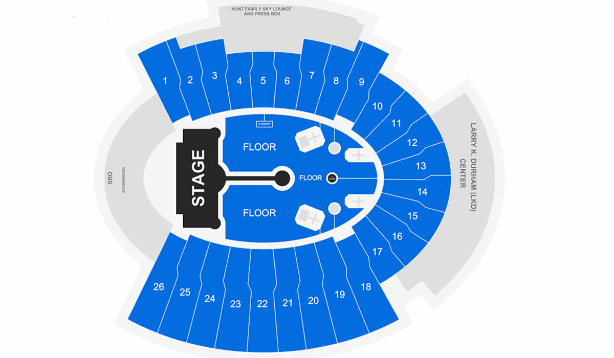 Sun Bowl BTS El Paso Venue Seating Plan