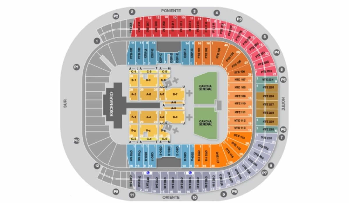 Estadio GNP Seguros BTS Mexico City Venue Seating Plan