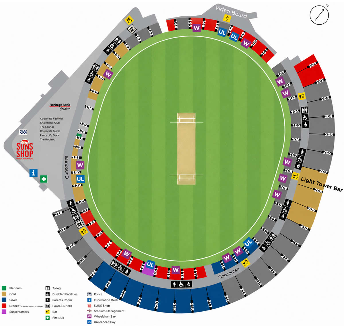 Carrara Stadium Australia Vs England 2nd T20 Venue Seating Plan