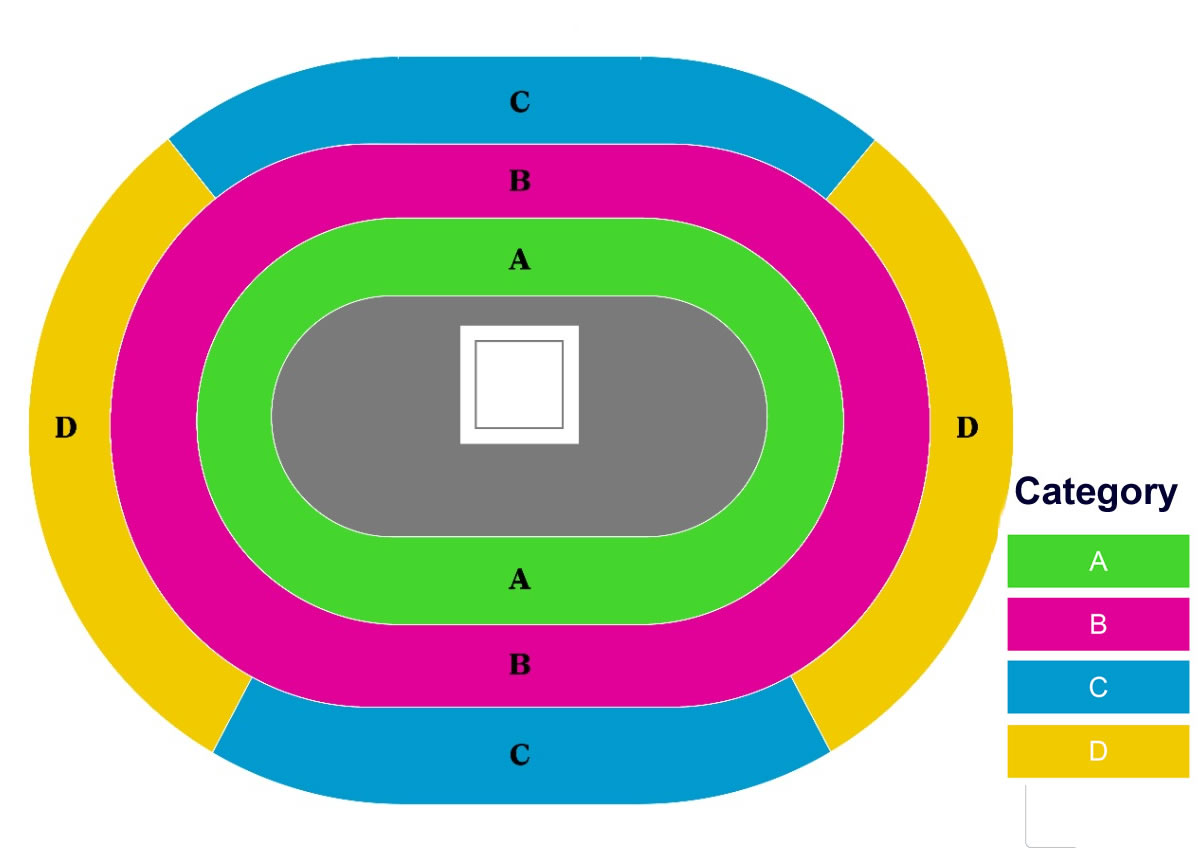 DTLA Arena Gymnastics seating plan