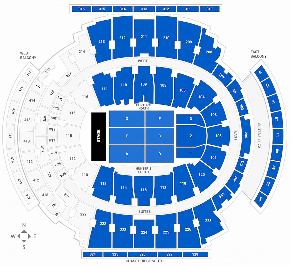 Madison Square Garden seating plan