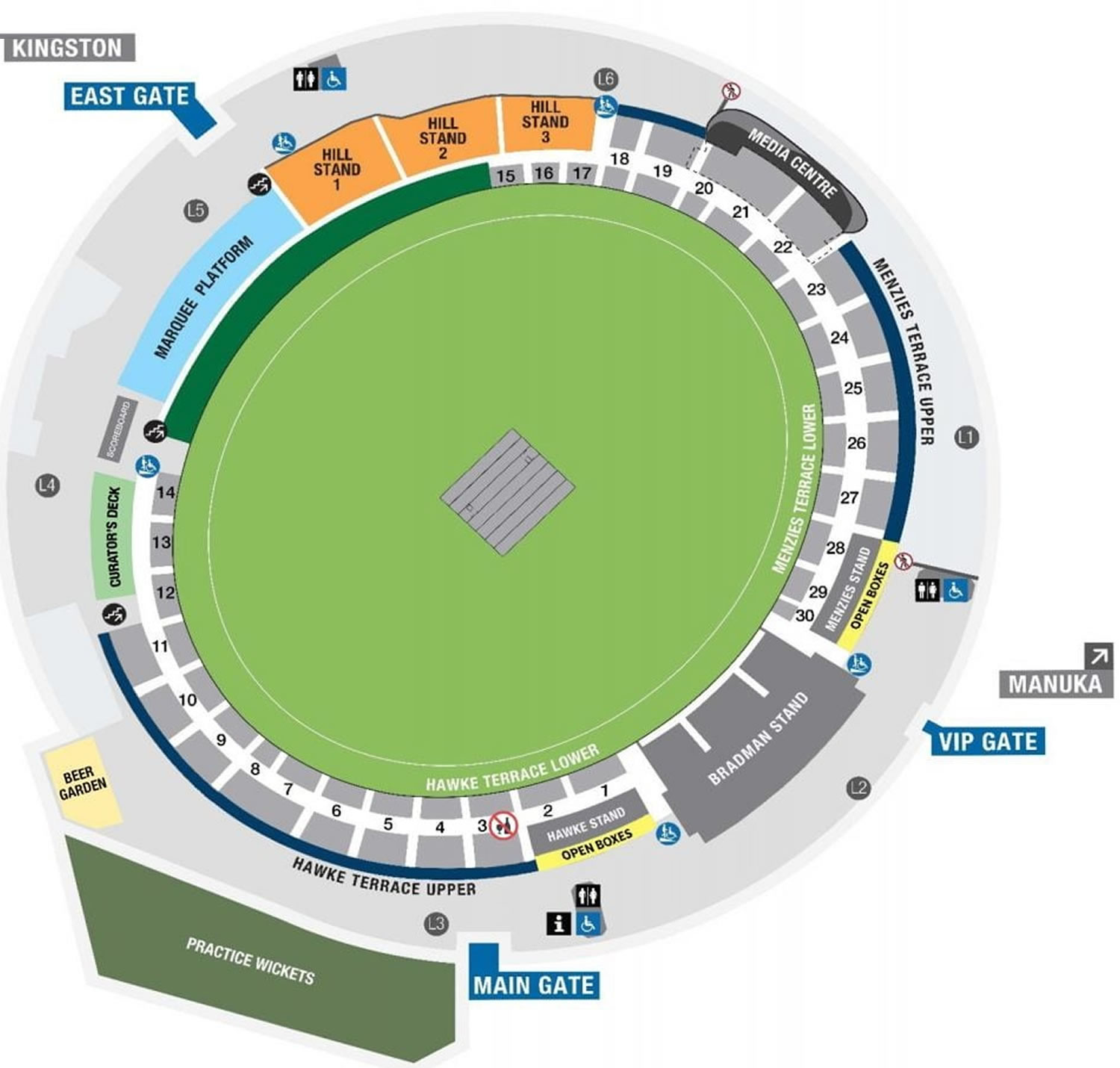 The Oval seating plan