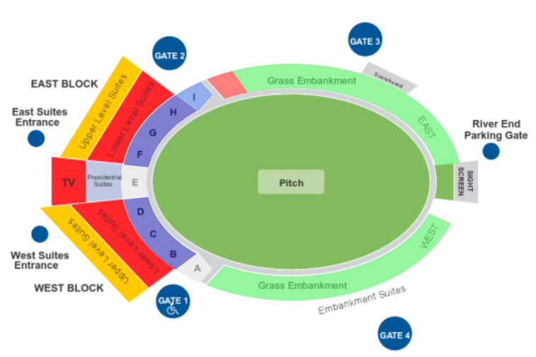 Supersport Park Cricket Stadium England vs South Africa 3rd T20 Venue Seating Plan