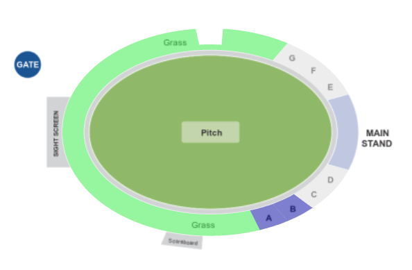 Buffalo Park Stadium England vs South Africa 1st T20 Venue Seating Plan