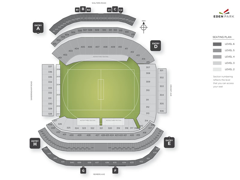 Eden Park USA vs Vietnam Venue Seating Plan