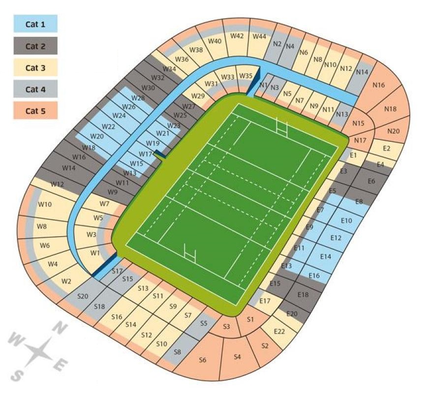 BT Murrayfield Stadium seating plan