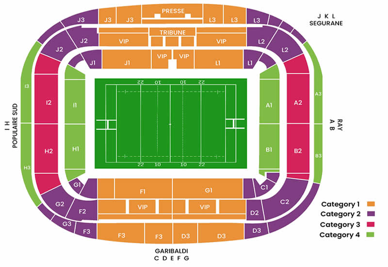Stade de Nice Scotland Vs Tonga Venue Seating Plan