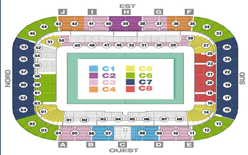 Stade de Bordeaux Wales Vs Fiji Venue Seating Plan
