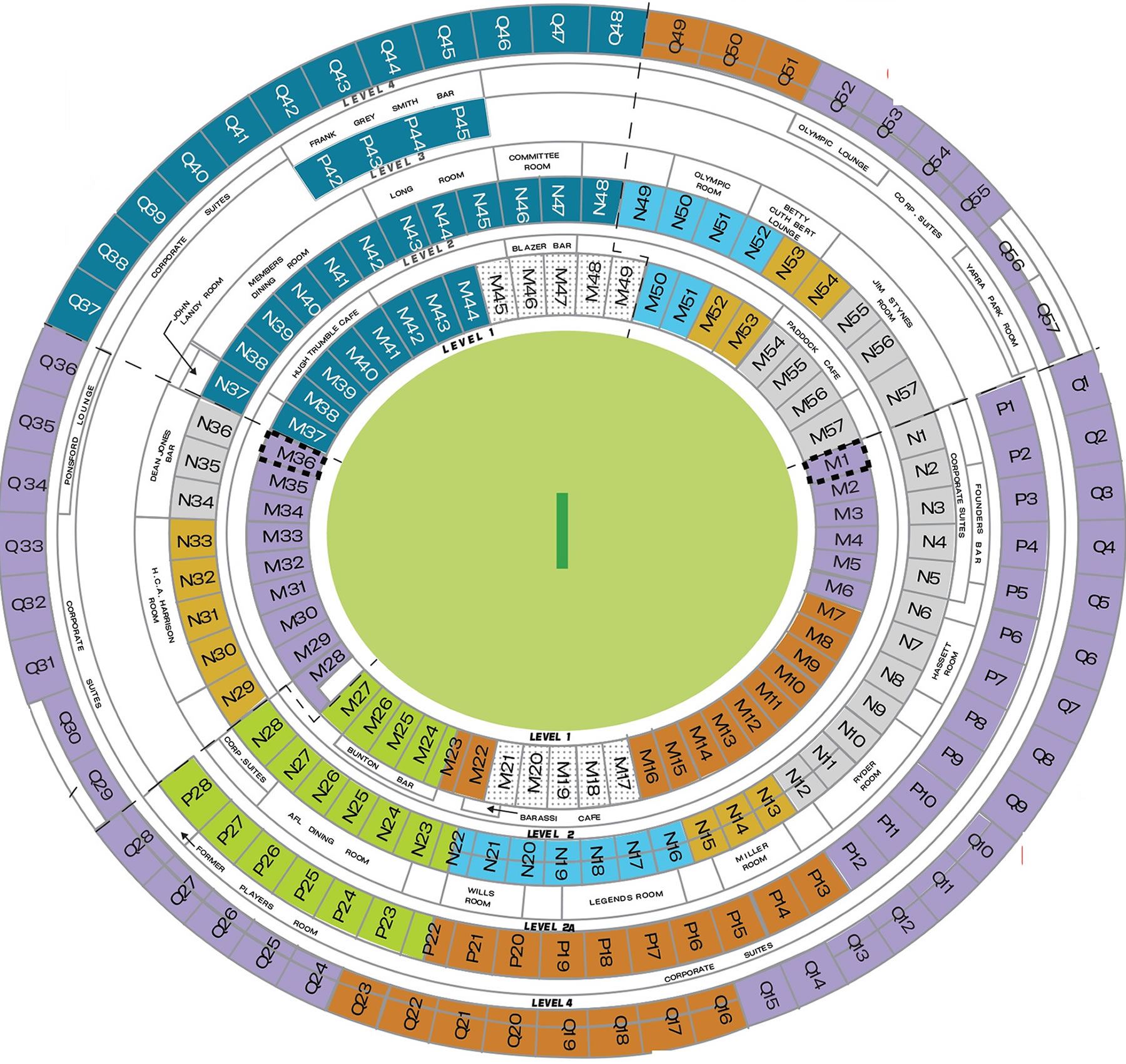 Melbourne Cricket Ground Australia vs England 4th Test Day 5 Venue Seating Plan