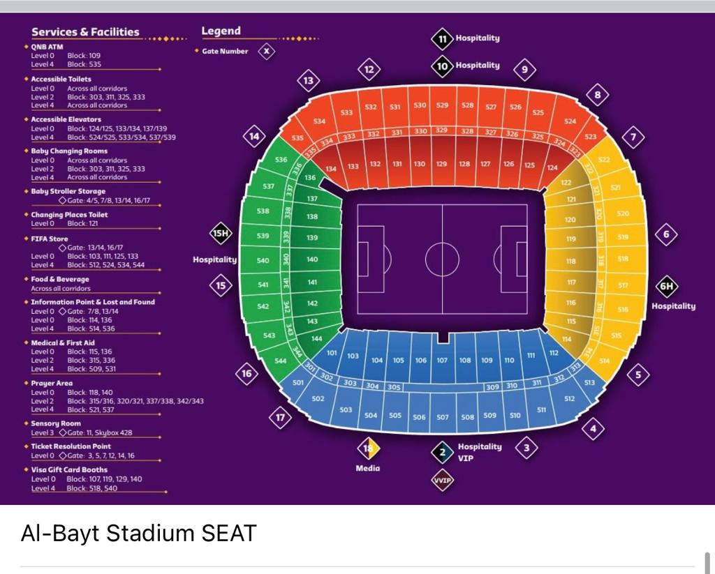 Al Bayt Stadium England vs USA Venue Seating Plan
