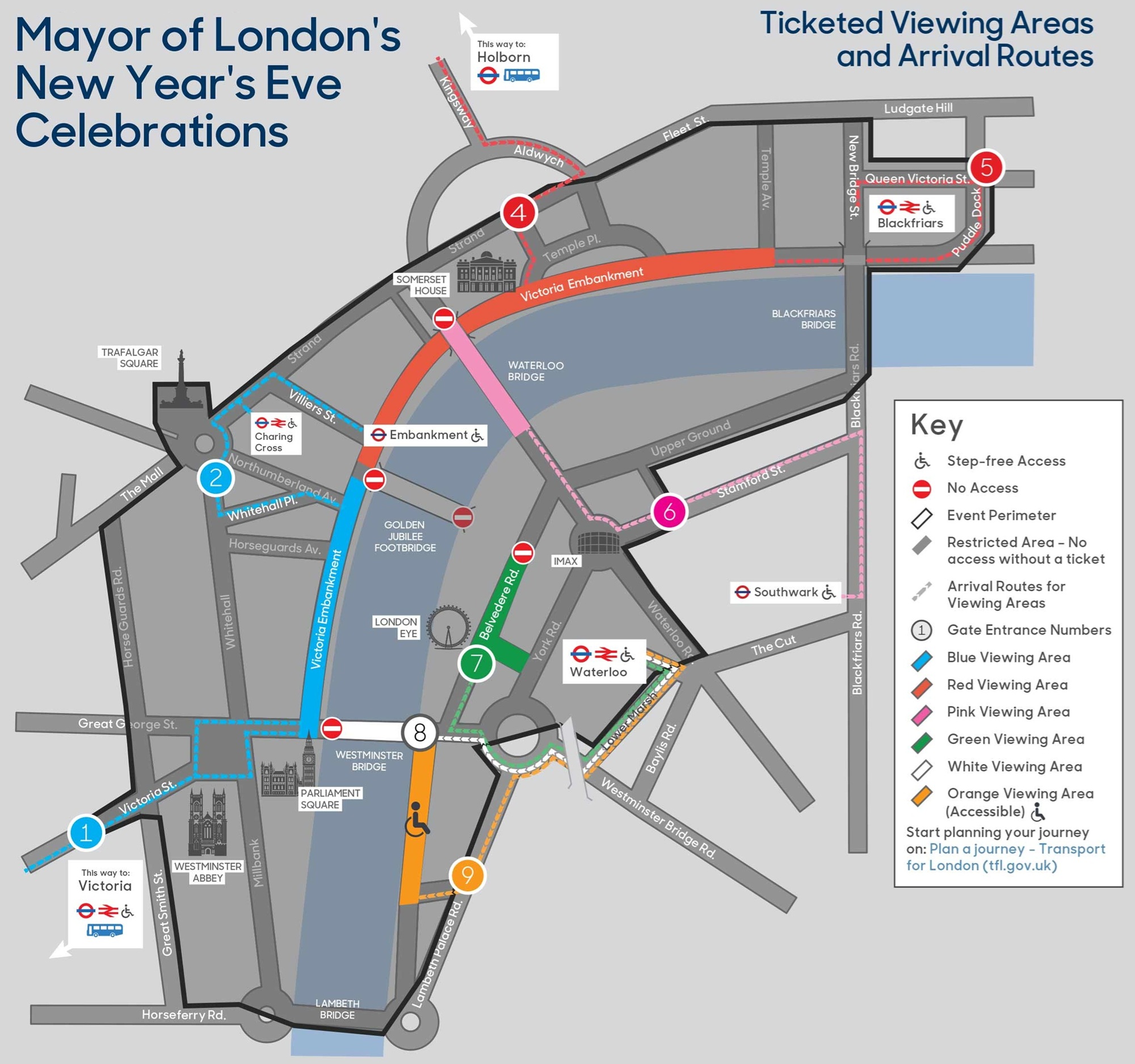 Thames Riverside London New Year Eve Fireworks Venue Seating Plan