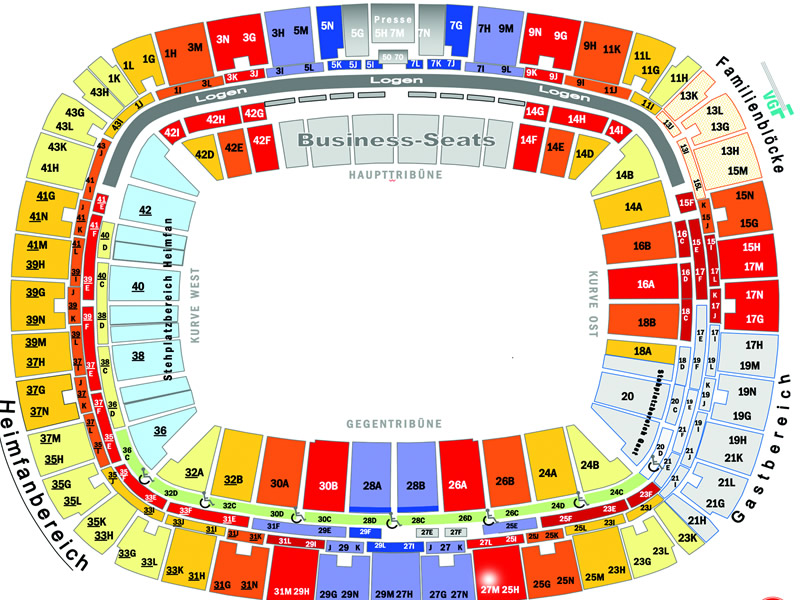 Frankfurt Arena Denmark vs England Venue Seating Plan
