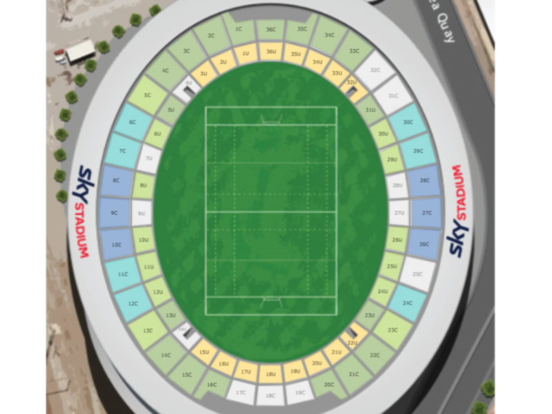 Wellington Regional Stadium USA vs Netherlands Venue Seating Plan