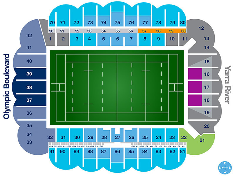 Perth Rectangular Stadium Panama vs Jamaica Venue Seating Plan