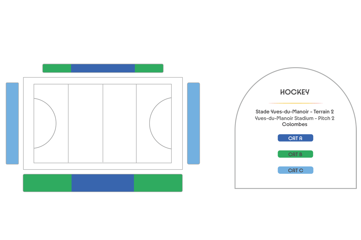 Yves-du-Manoir Stadium - Pitch 2 Hockey Olympic Hockey Venue Seating Plan