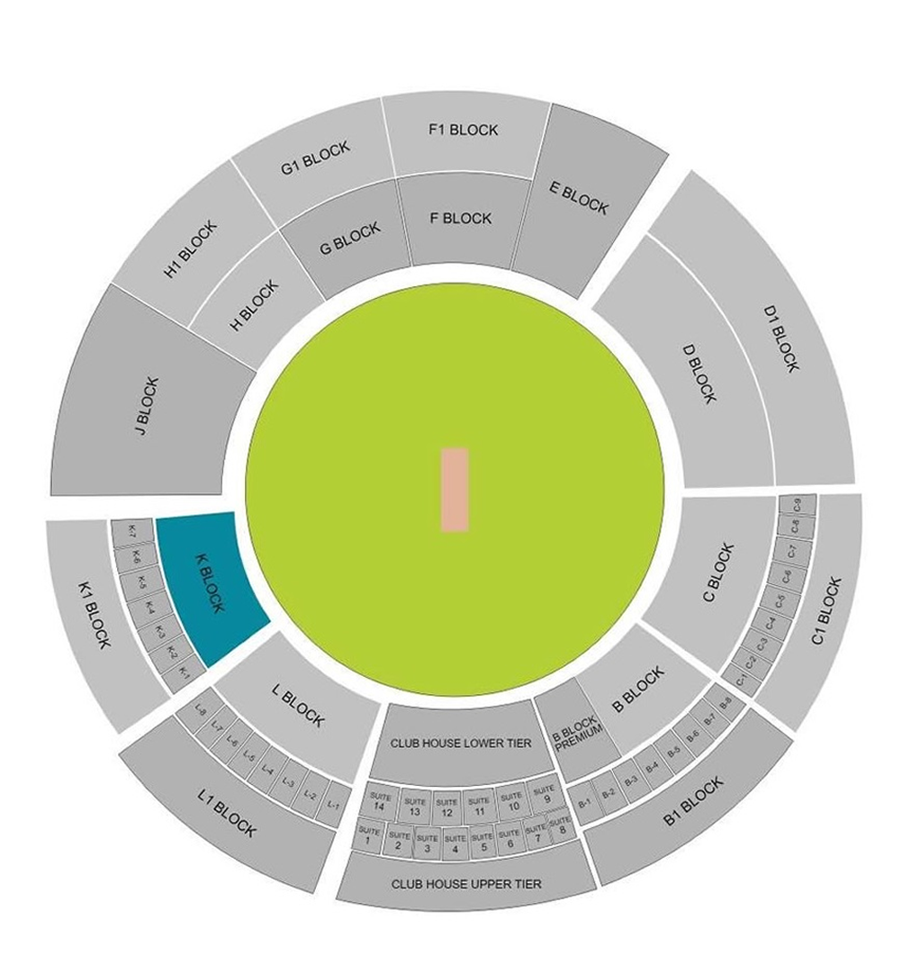 Eden Gardens TBC Vs TBC Venue Seating Plan