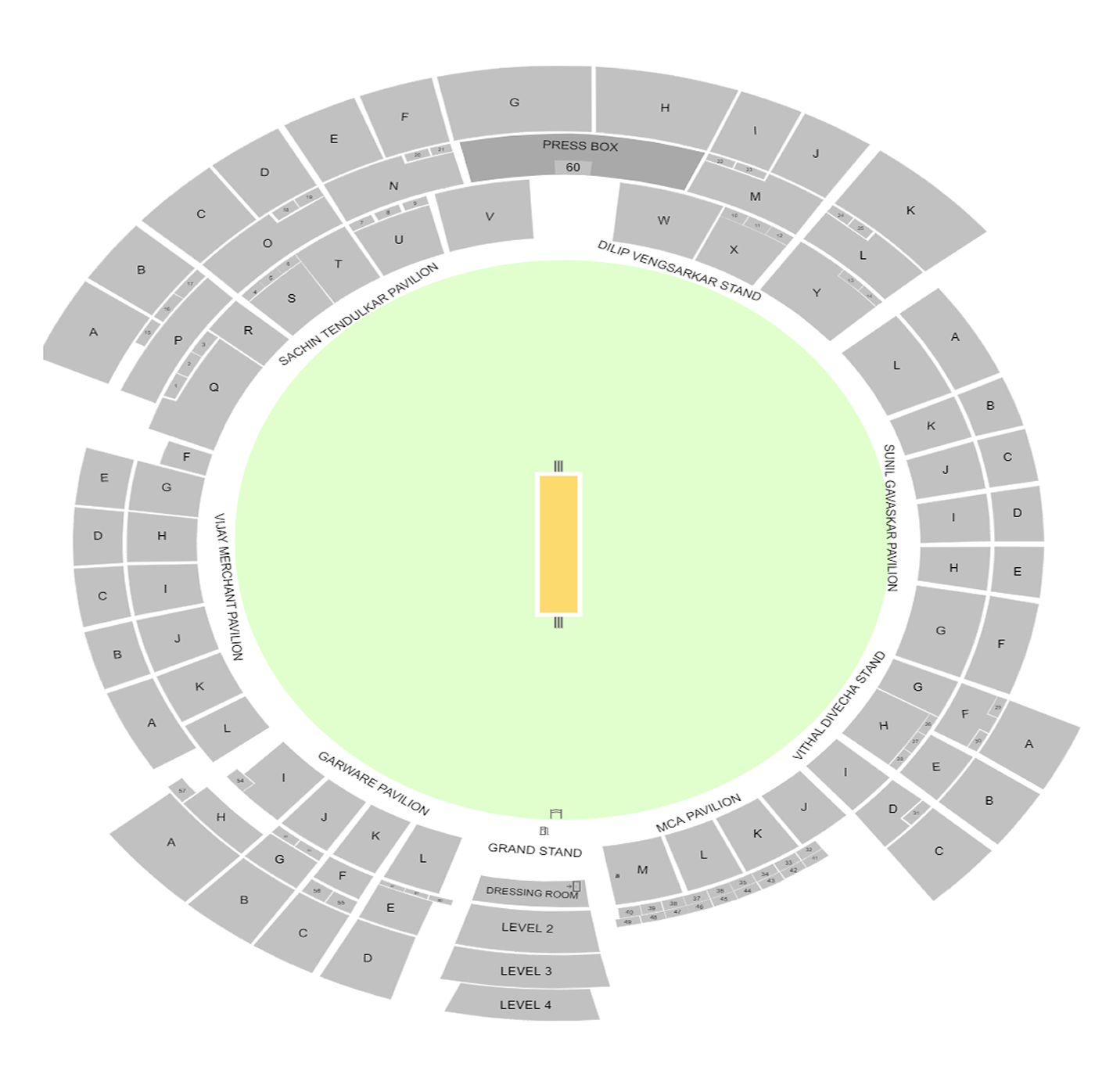 Wankhede Stadium Mumbai Indians Vs Delhi Capitals Venue Seating Plan