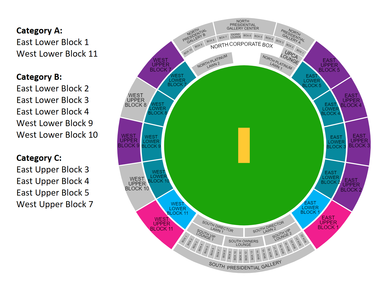 BRSABV Ekana Cricket Stadium Lucknow Super Giants Vs Sunrisers Hyderabad Venue Seating Plan