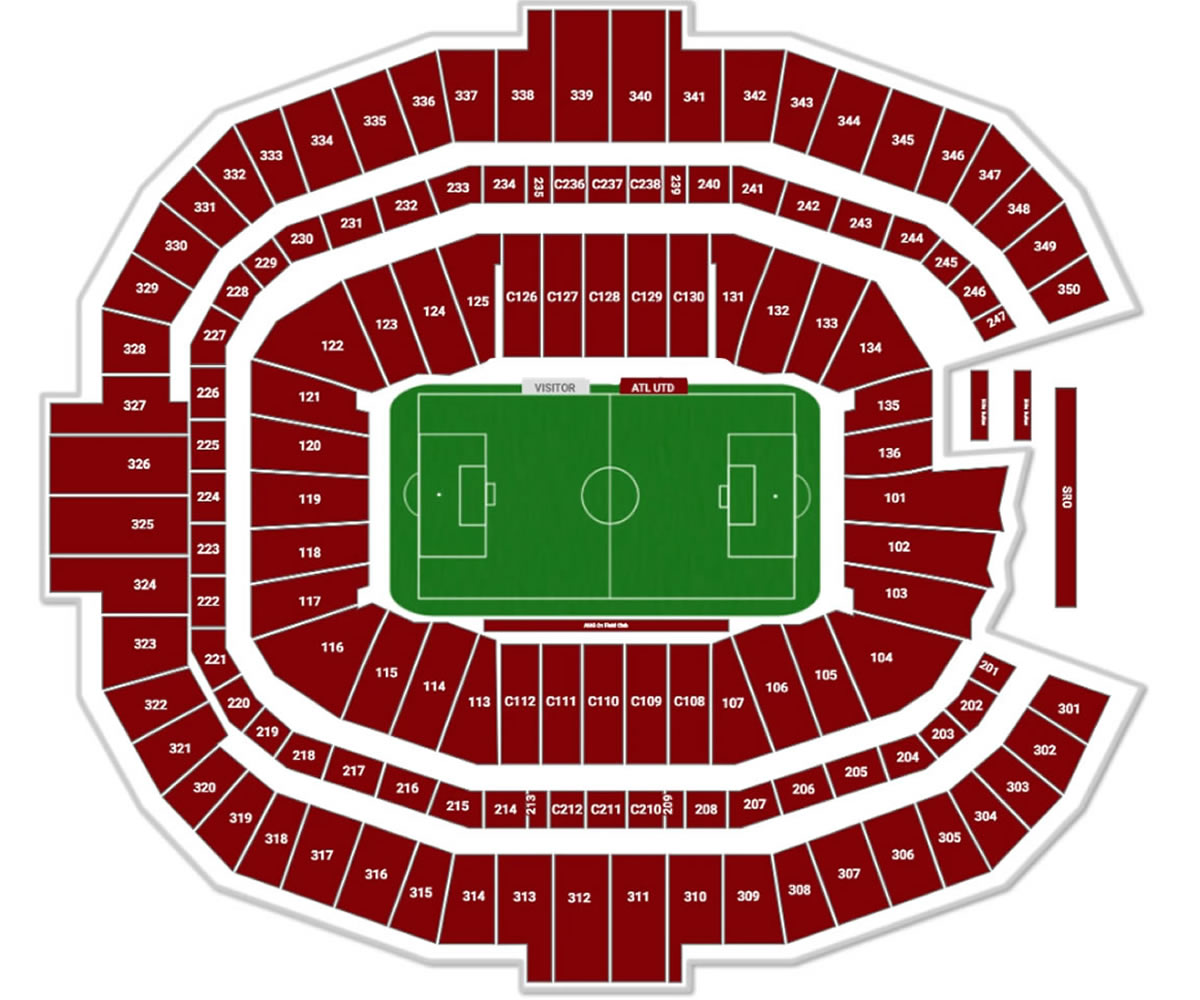 Mercedes Benz Stadium FIFA World Cup Semi Final 2 Venue Seating Plan