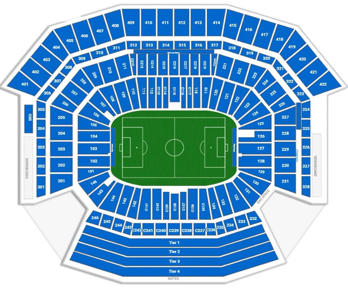 Levis Stadium FIFA World Cup Match 81 Venue Seating Plan