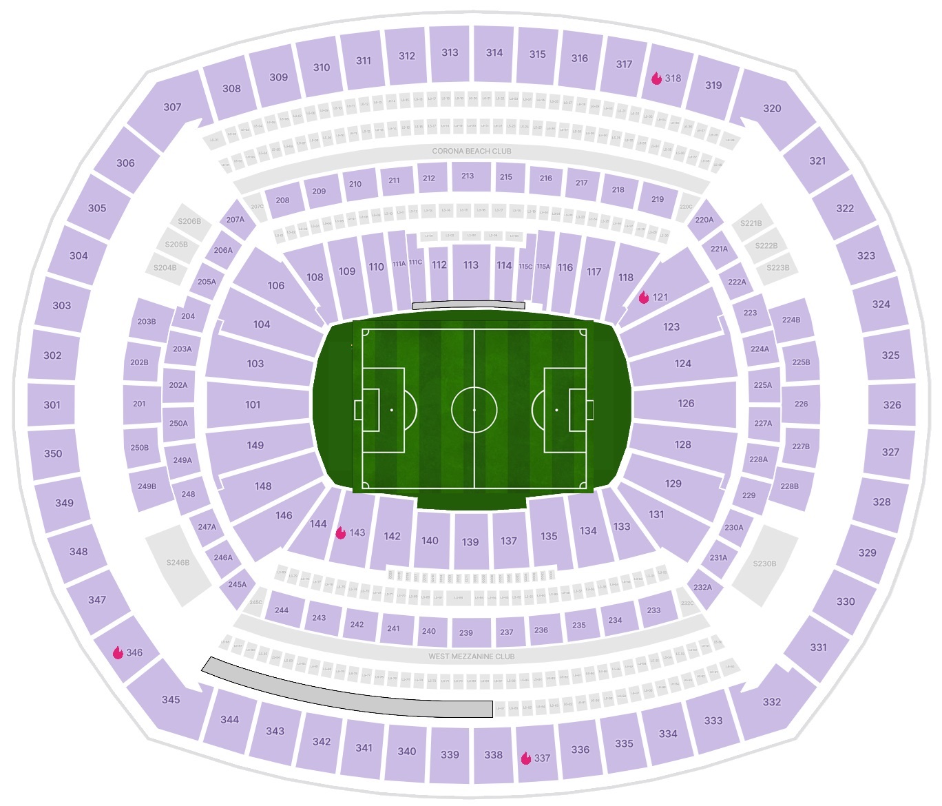 MetLife Stadium FIFA World Cup Match 91 Venue Seating Plan