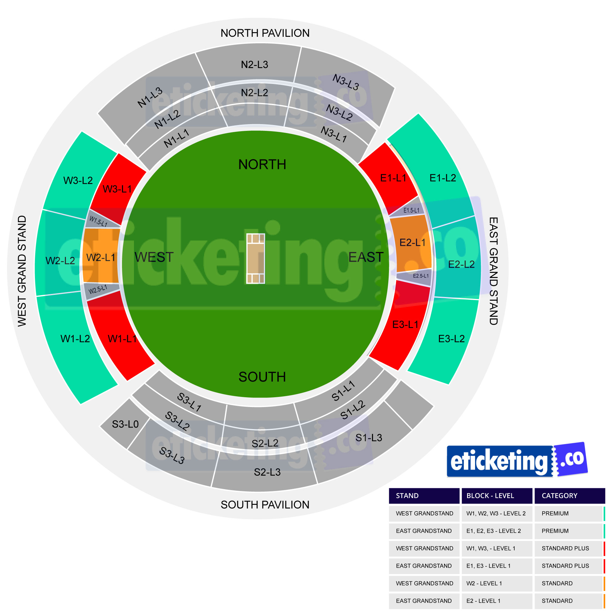 Nassau County International Cricket Stadium USA vs India Venue Seating Plan