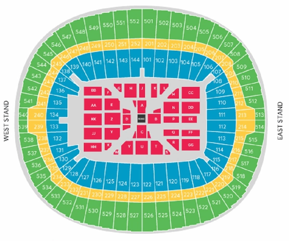 Wembley Stadium  Oleksandr Usyk Vs Daniel Dubois Venue Seating Plan