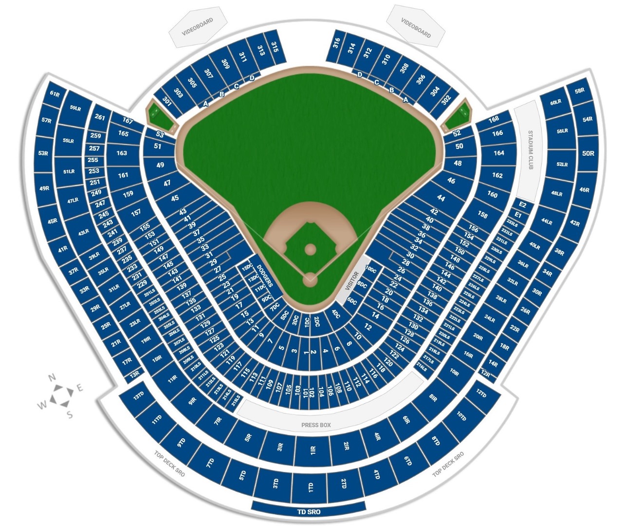 Dodger Stadium Olympic Baseball Venue Seating Plan