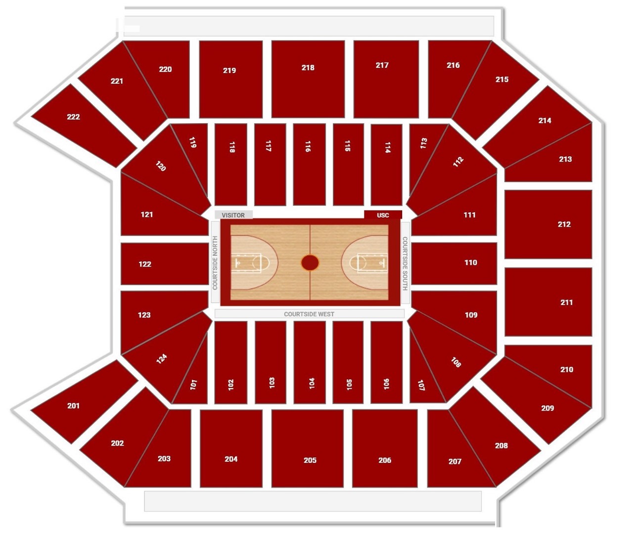 Galen Center Olympic Badminton Venue Seating Plan